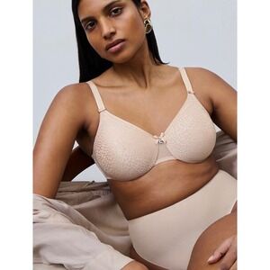 Chantelle C Magnifique Minimizer Bra Women 32DD Sand Beige Lace Underwire New
